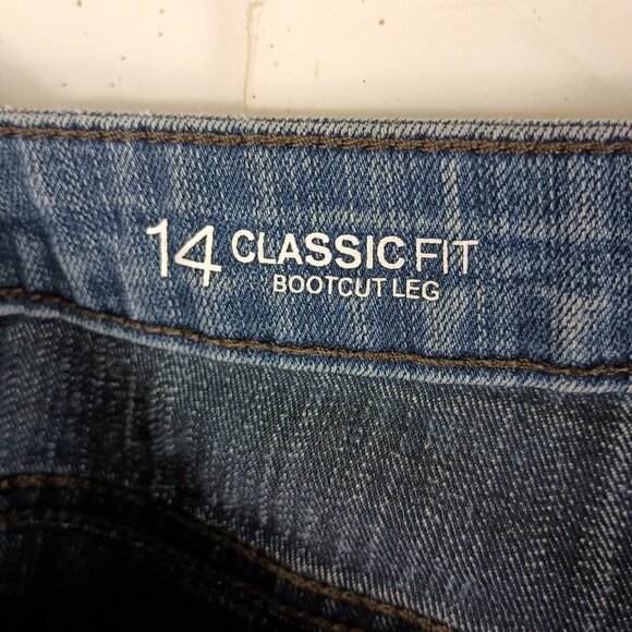 Liz Claiborne Classic Fit Bootcut Leg Jeans Size 14 36x30 Blue - Picture 4 of 11